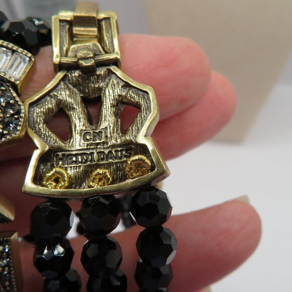 Heidi Daus 3 Piece Art Deco Multi Strand Interchangeable Bracelets Necklace - Picture 11 of 13